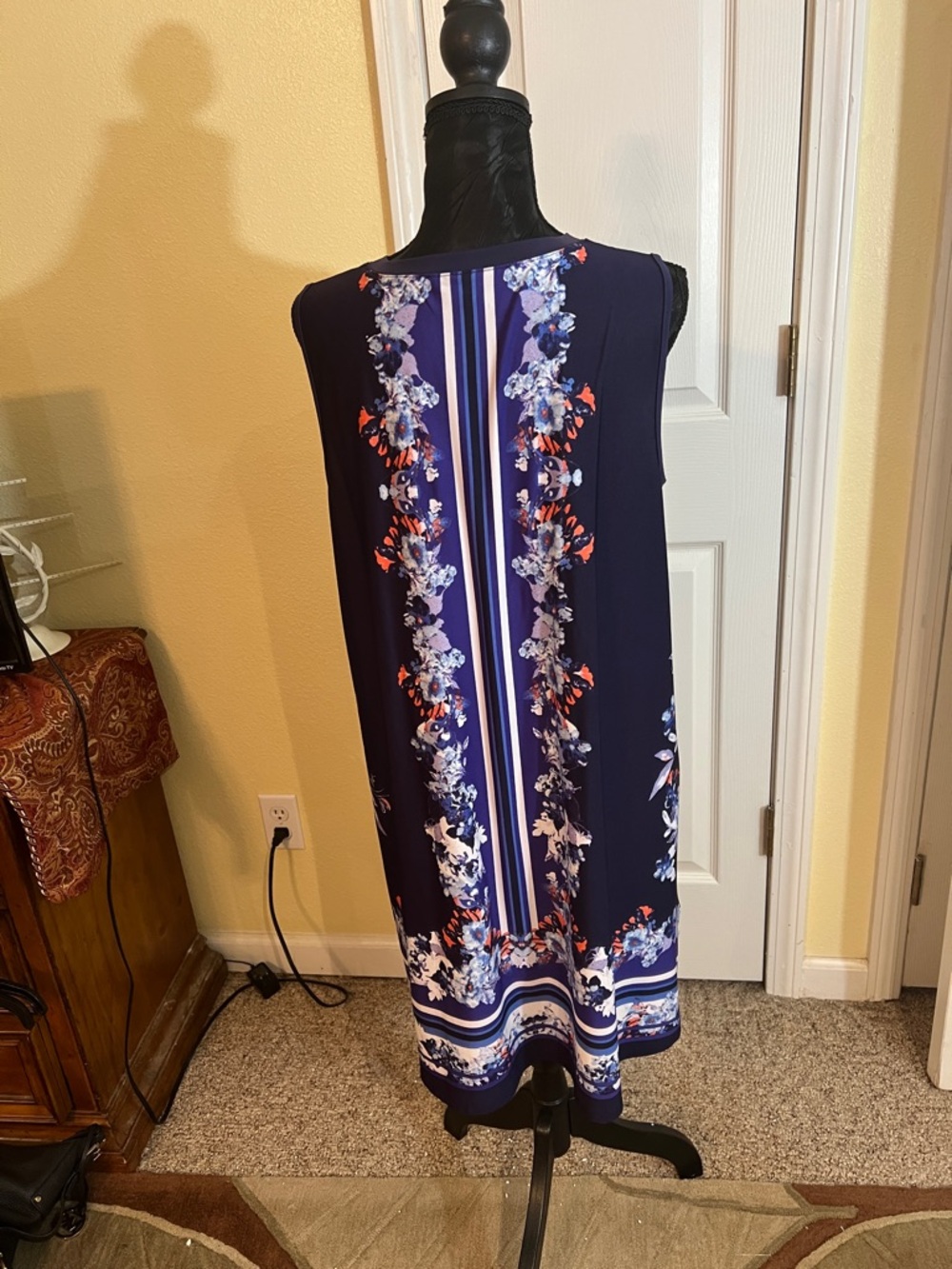 Apt. 9 Navy Floral-Striped Midi Dress - Picture 2 of 2